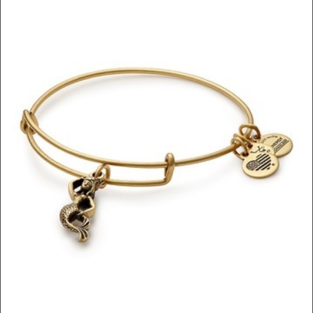 Alex & ani mermaid charm expandable wire bracelet